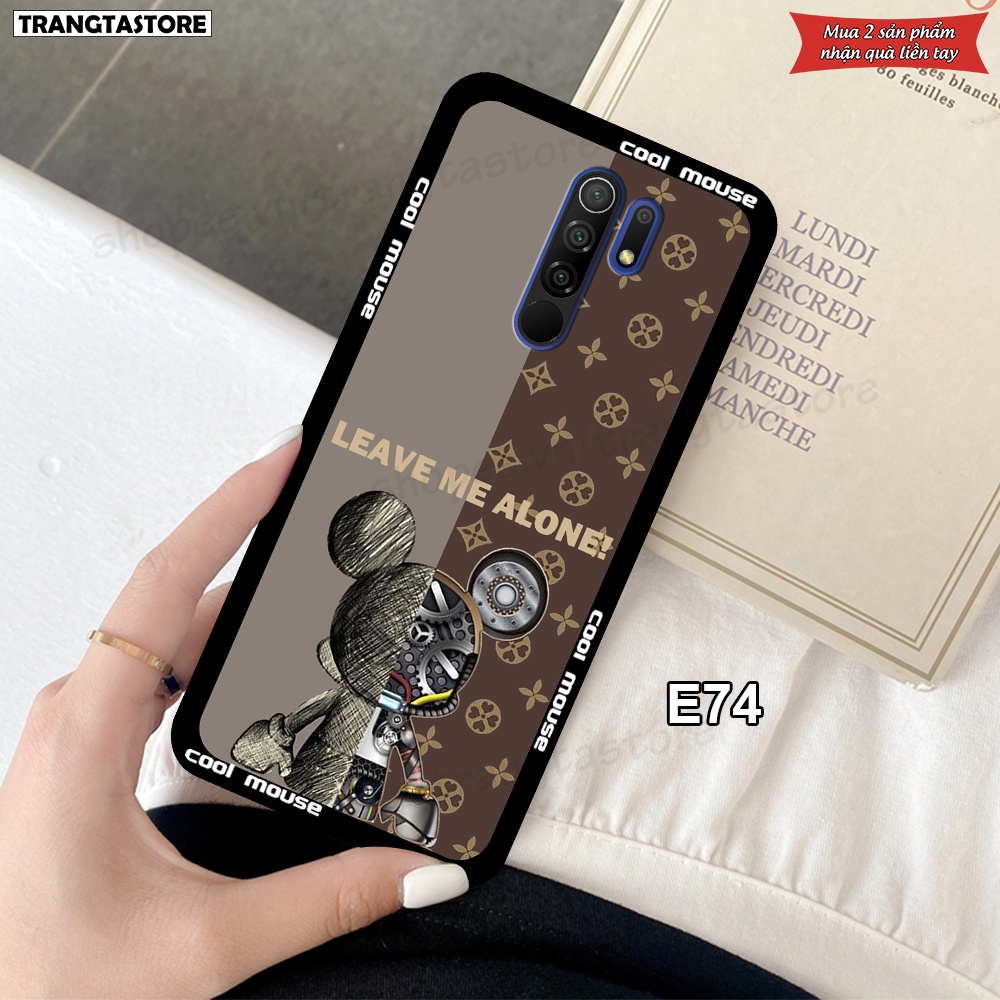 Ốp Xiaomi Redmi 9 in hình gấu Bearbrick,Metal Style,Doremon siêu dễ thương chất lượng