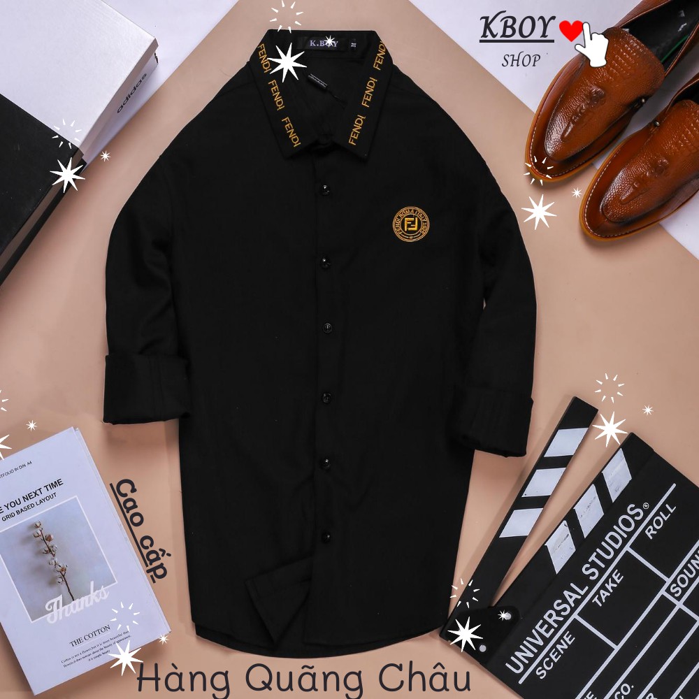 Áo Sơ Mi Nam ⚡FREE SHIP⚡Áo sơ mi công sở tay dài cotton - Áo sơ mi kiểu nam, phối họa tiết cao cấp - 6502