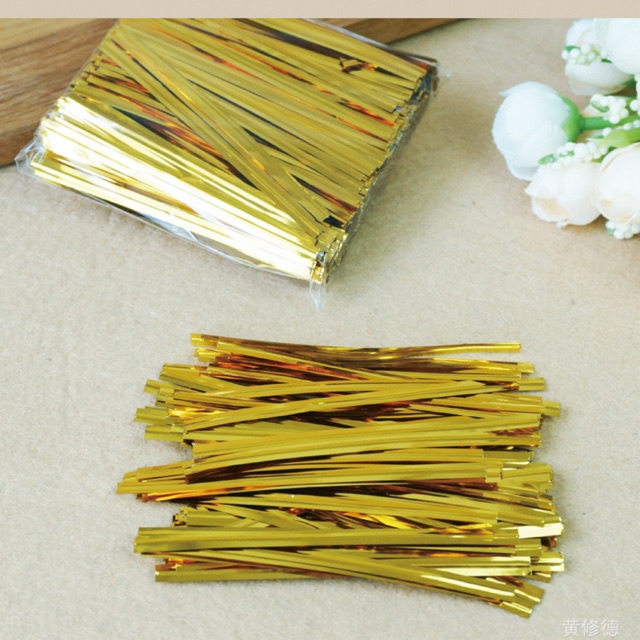 ( SIÊU RẺ ) Túi dây kim tuyến 10 cm buộc cành hoa,bánh kẹo, túi quà,...