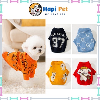 Áo Len Thu Đông Cho Chó Mèo, Quần Áo Thú Cưng Hàn Quốc Cao Cấp HapiPet_Shop