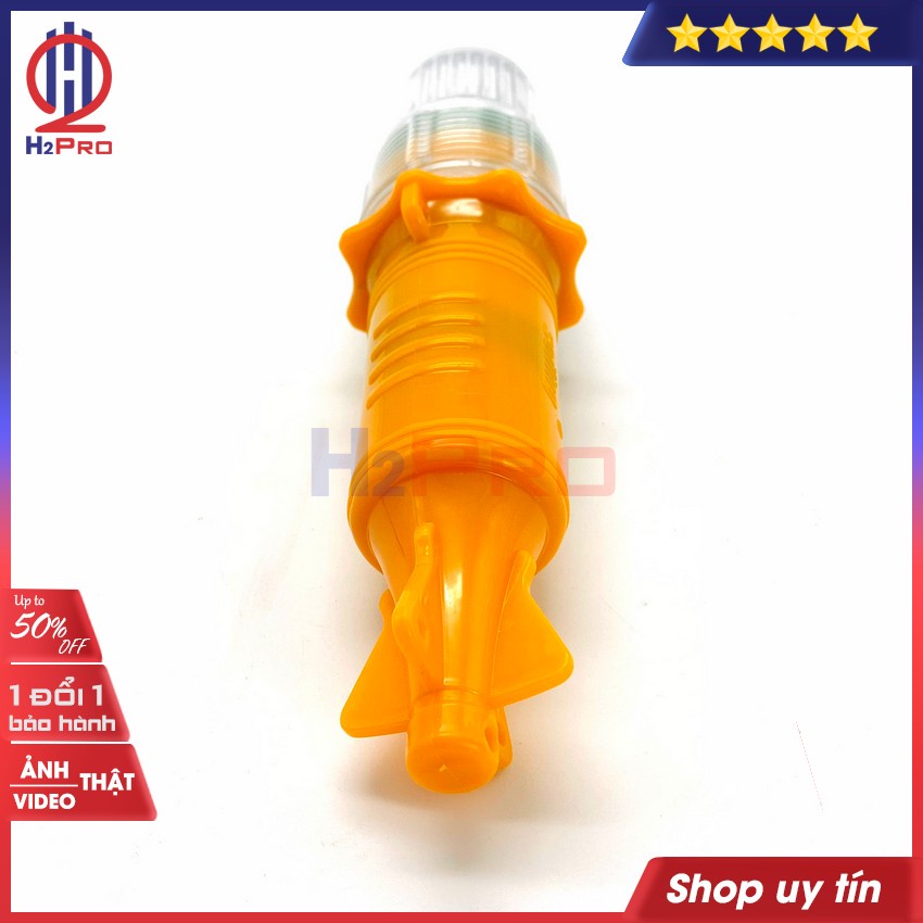 Đèn Chớp Cảnh Báo Vỏ Vàng-Nháy Xanh Đỏ Chống Nước Tặng Pin, Đèn Báo Hiệu Tàu Biển,Thu Hút Khách Hàng Cao Cấp-H2Pro Tech
