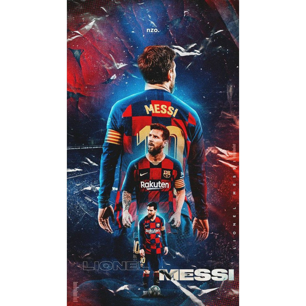 Hình dán trang trí BÓNG ĐÁ LIONEL MESSI (nhiều kích cỡ)