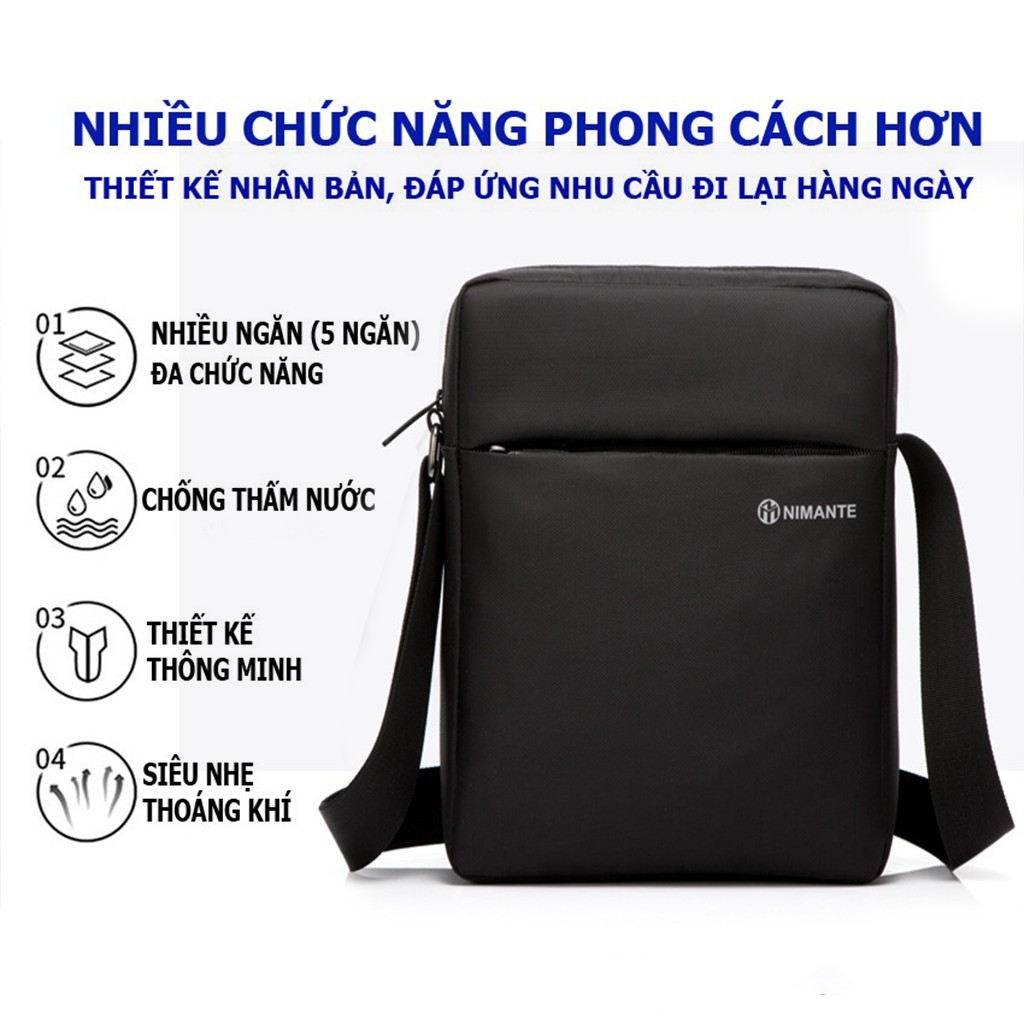 Túi đeo chéo nam phong Cách Hàn Quốc Clickigo để vừa Ipad 11in