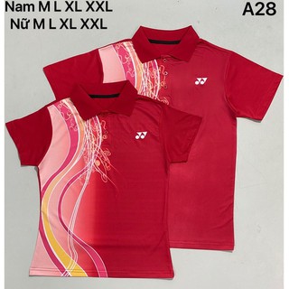 Áo cầu lông cổ bẻ - đỏ