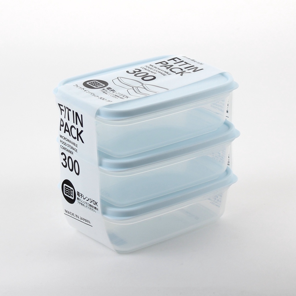 Hộp nhựa nắp dẻo 300ml, 600ml, 900ml, 1350ml Fitin Pack (màu xanh Mint) nội địa Nhật Bản