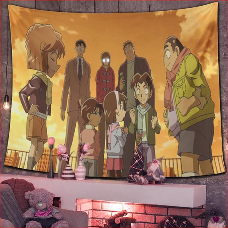 Tranh Thảm Treo Tường Conan 4  Thảm Decor Trang Trí hàng đẹp, IN THEO YÊU CẦU.