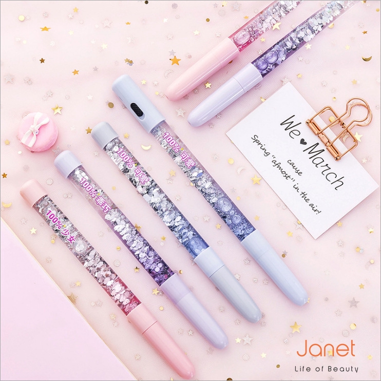 Bút Gel Kim Tuyến Nước Màu Đen Phát Sáng Nhiều Màu Sắc Tươi Tắn Nhỏ Nhắn Cho Học Sinh