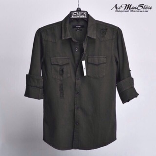 ÁO SƠ MI DENIM 2 TÚI CAO CẤP