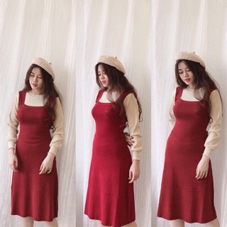 Đầm len giả yếm
