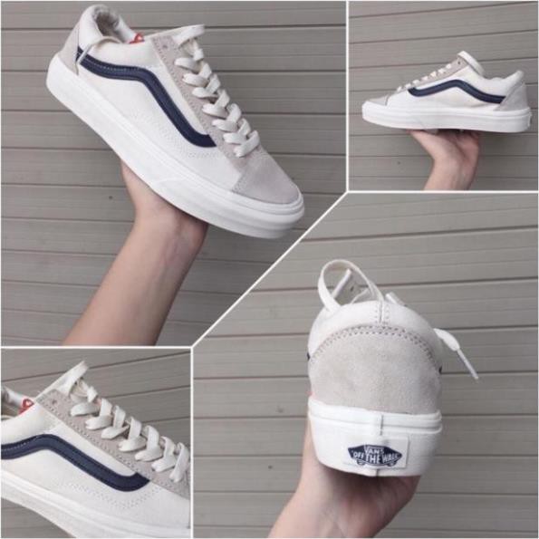 Giày HOT Giầy thể thao VANS style old skool trắng vạch đen 2020 x '\ -h11