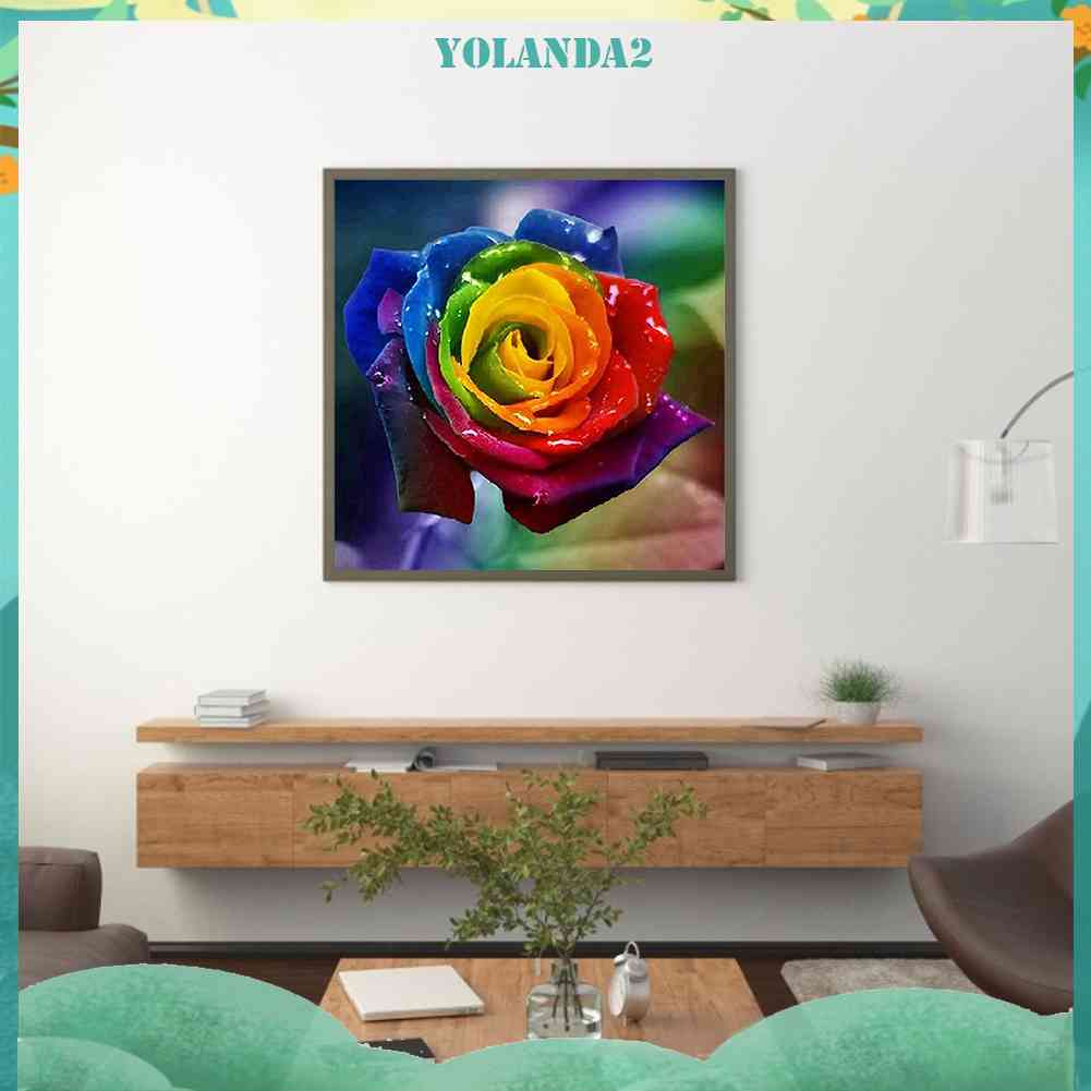 Bộ Tranh Thêu Chữ Thập Hình Hoa Hồng Nhiều Màu Sắc 11CT