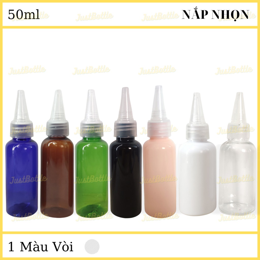 LỌ CHIẾT MỸ PHẨM 50ml PHUN SƯƠNG/NẮP BẬT/NHỌN/NHÔM/VÒI SỮA TẮM  VỎ CHAI NHỰA CÓ VÒI NHẤN XỊT BÌNH NHỰA TRONG SUỐT NHỎ