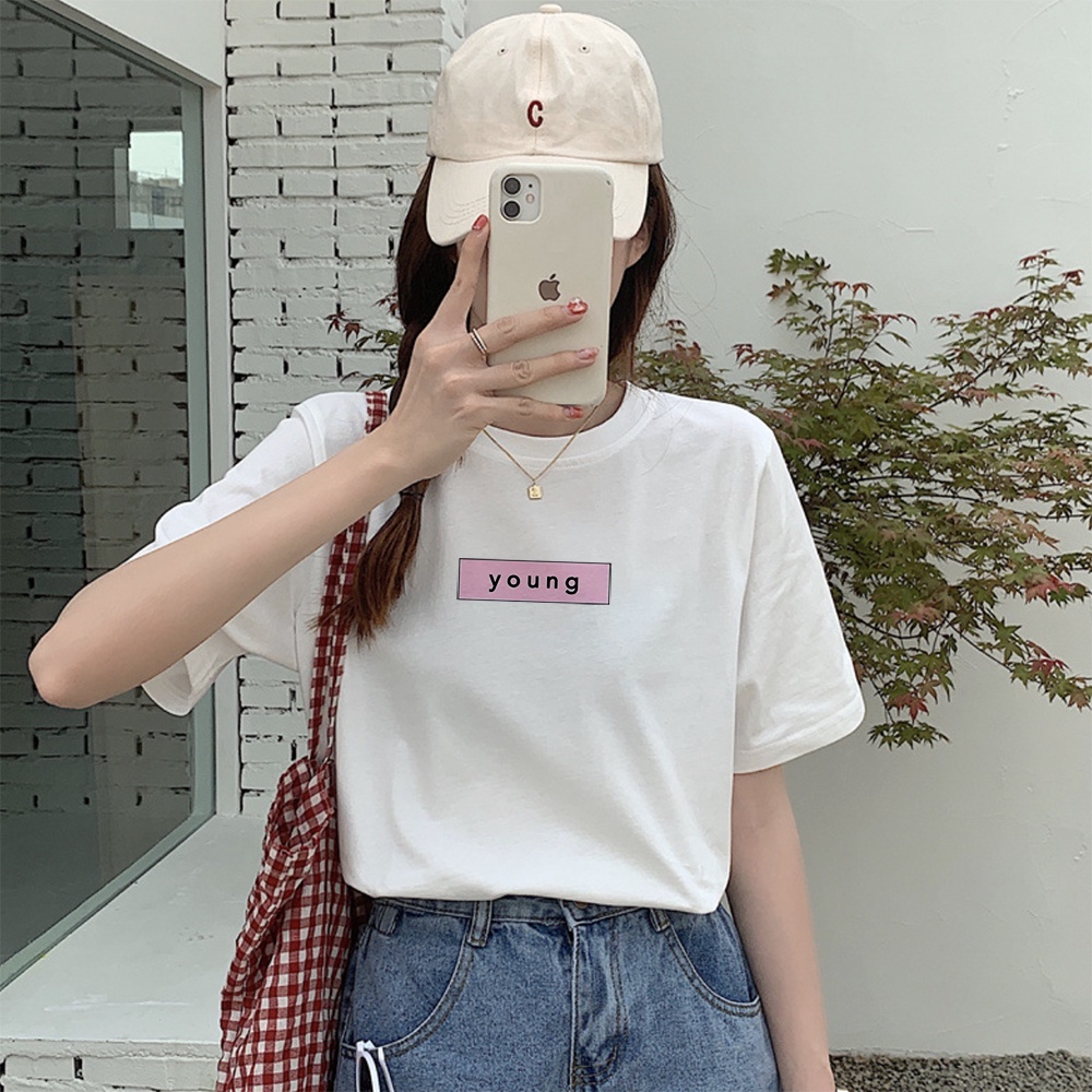 Áo thun nữ tay ngắn cotton Young Onesize CT011