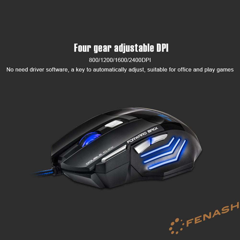 IMICE Chuột Gaming Femice X7 Có Dây Với 4 Bánh Răng 2400dpi