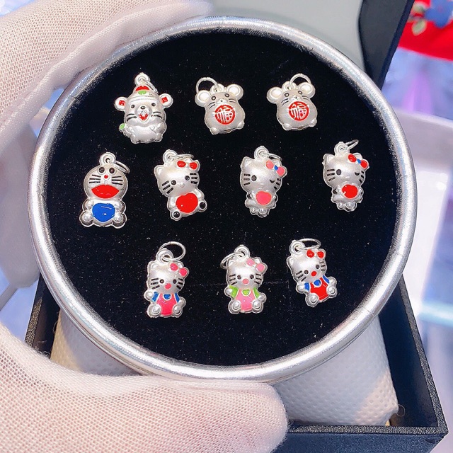 Mặt phụ kiện các con vật nhiều màu sắc NGỌC MẬU (mèo doraemon chuột)