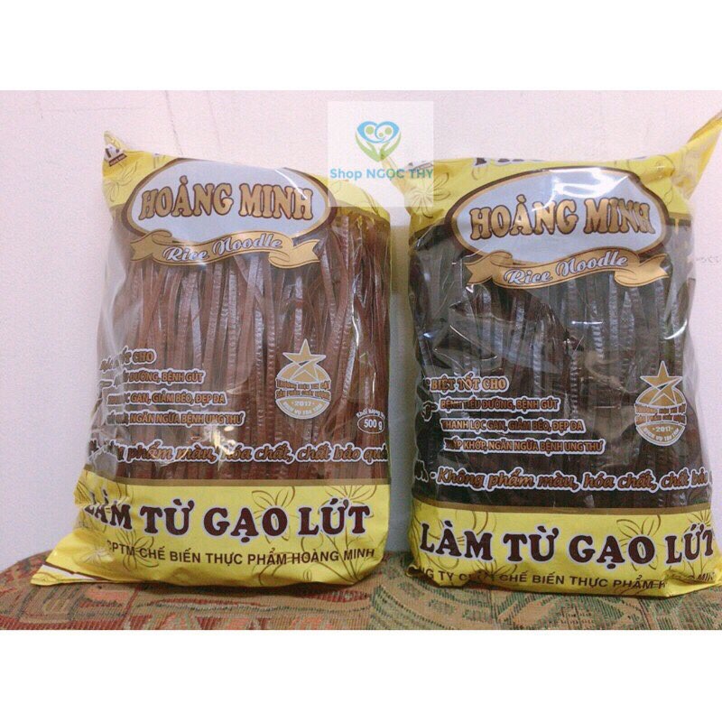 Gói 500gr Phở gạo lứt Hoàng Minh, phở gạo lức khô eatclean giảm cân hiệu quả