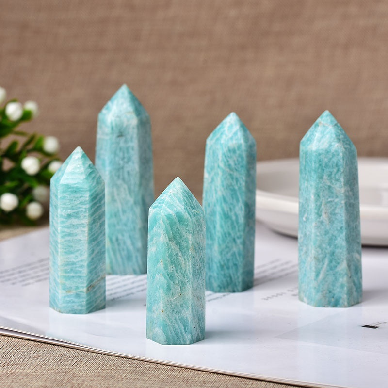 1 Đá Thạch Anh Xanh Tự Nhiên Hình Kim Tự Tháp Dùng Để Trang Trí Nhà