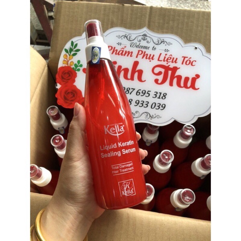 Xịt dưỡng tóc Kella Keratin phục hồi tóc hư tổn