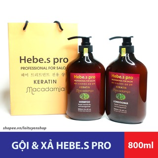 Combo Dầu Gội Xả Hebe.s Pro 800ml - Được Tin Dùng Bởi Các Salon