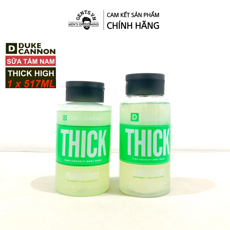 Hộp 4 chai sữa tắm nam Duke Cannon Thick High - Viscosity Body Wash 517ml