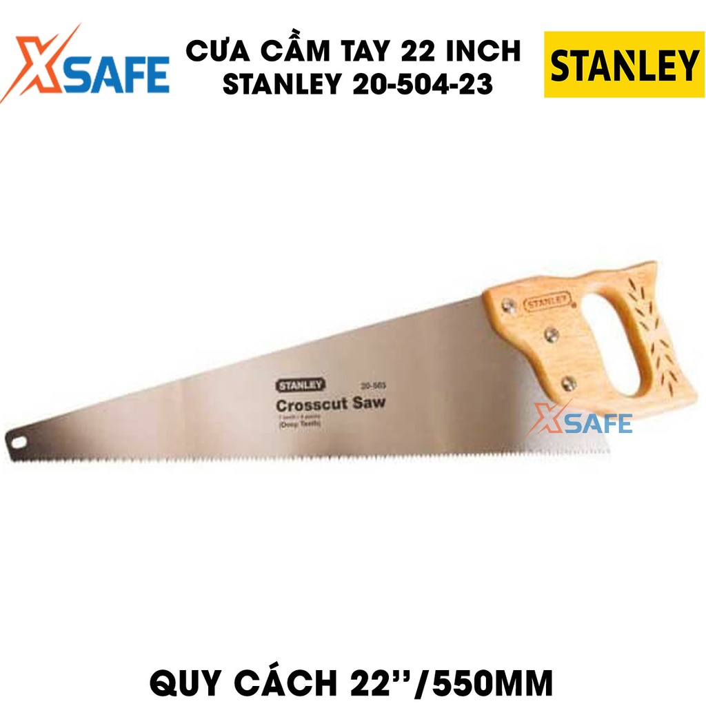 Cưa cầm tay STANLEY lưỡi cưa hợp kim thép Cưa tay Stanley tay cầm gỗ ma sát cao, răng cưa cao cấp