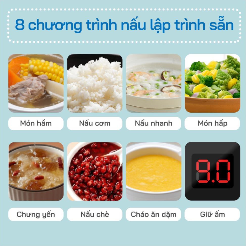 Nồi hầm chậm cách thủy 2 tầng (3.1L) 2GOOD_A300 | BH 24 Tháng