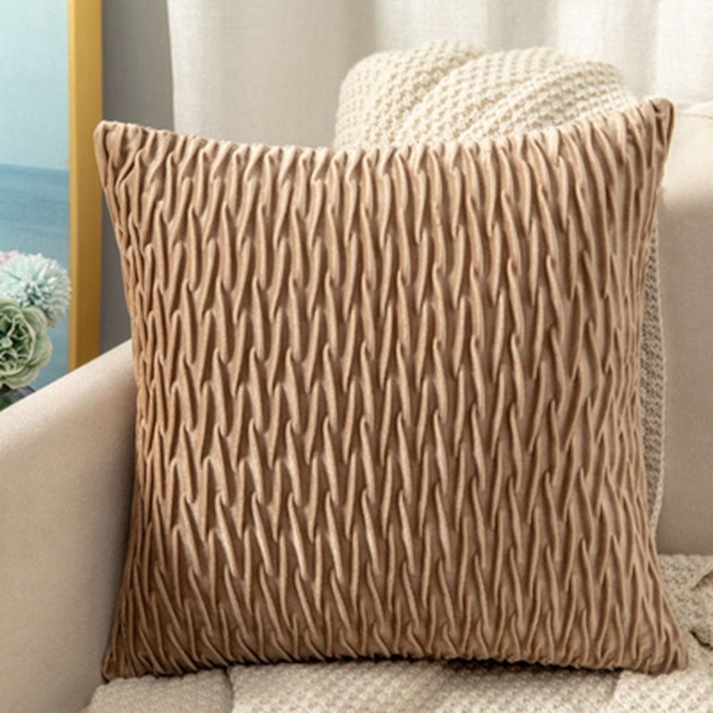 Vỏ gối tựa ghế sofa vải nhung màu trơn trang trí phòng khách