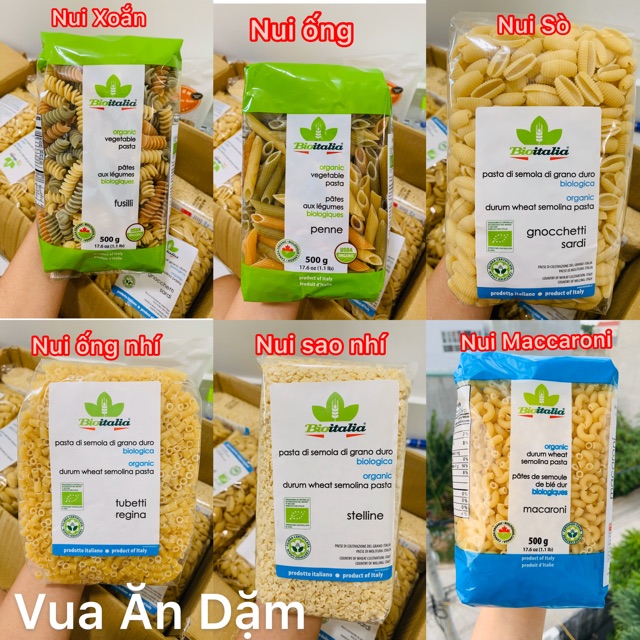 Nui hữu cơ ăn dặm cho bé tập cầm nắm gói 100g