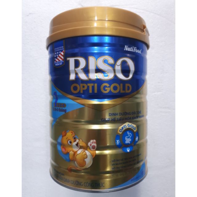 Sữa bột Riso Opti Gold 4 lon 900g cho trẻ 2 tuổi trở lên