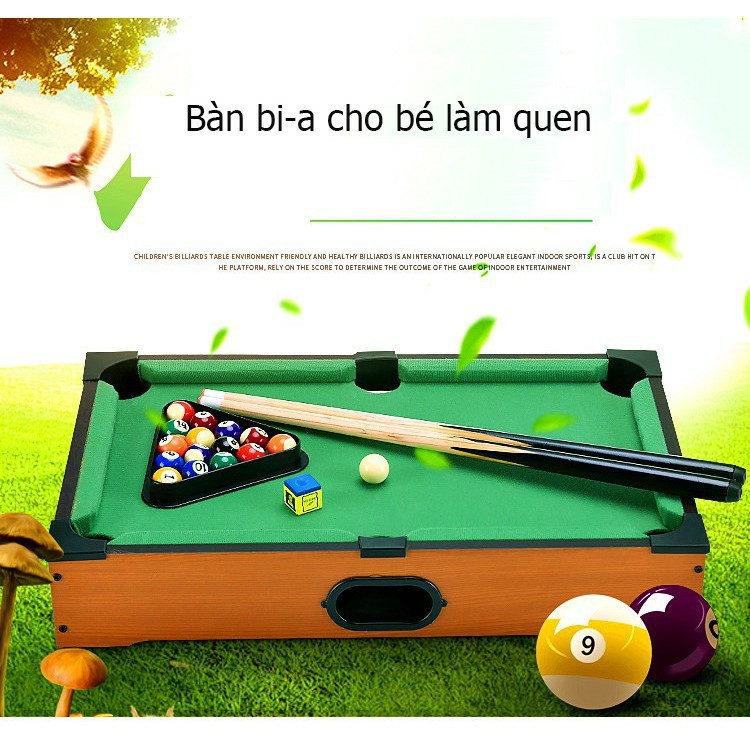 Bộ Đồ Chơi Bàn Bi Da 31x51.5x9cm Kèm Tay Cơ Bi Và Lơ Cho Bé.