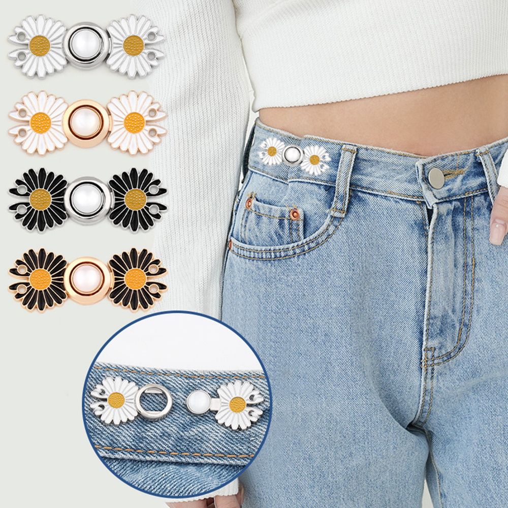 Thắt Lưng Nút Hình Hoa Cúc Bằng Kim Loại Dễ Thương Điều Chỉnh Được