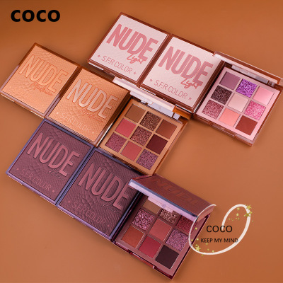 mẫu da 9 màu phấn mắt bảng, chín vuông bảng lưới eyeshadow, châu Âu và Mỹ eyeshadow | BigBuy360 - bigbuy360.vn