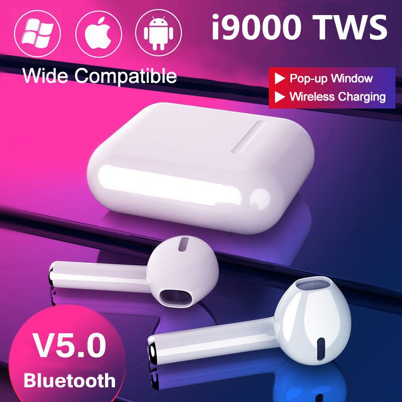 Tai nghe bluetooth không dây i9000 TWS Pop Up Điều khiển cảm ứng, đổi tên, định vị, cài đặt chạm cảm ứng