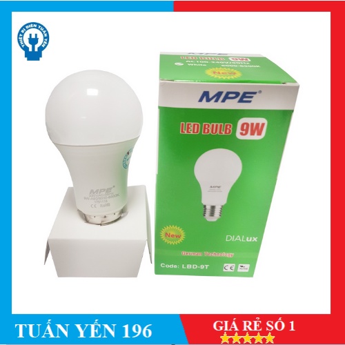Bóng led bulb 9W cao cấp MPE ( tiêu chuẩn Châu Âu ) -TUẤN YẾN 196