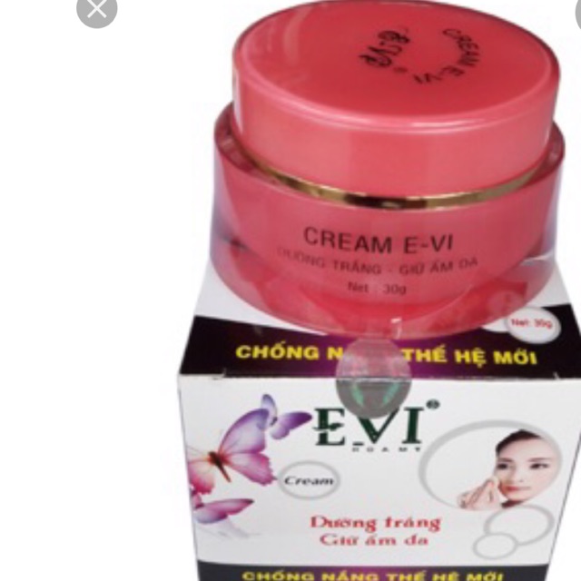 KEM DƯỠNG TRẮNG GIỮ ẨM DA EVI 30G