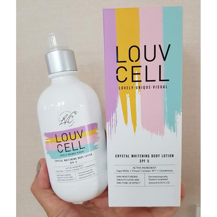 Sữa dưỡng trắng body Louv Cell Crystal Whitening Body Lotion 250ml