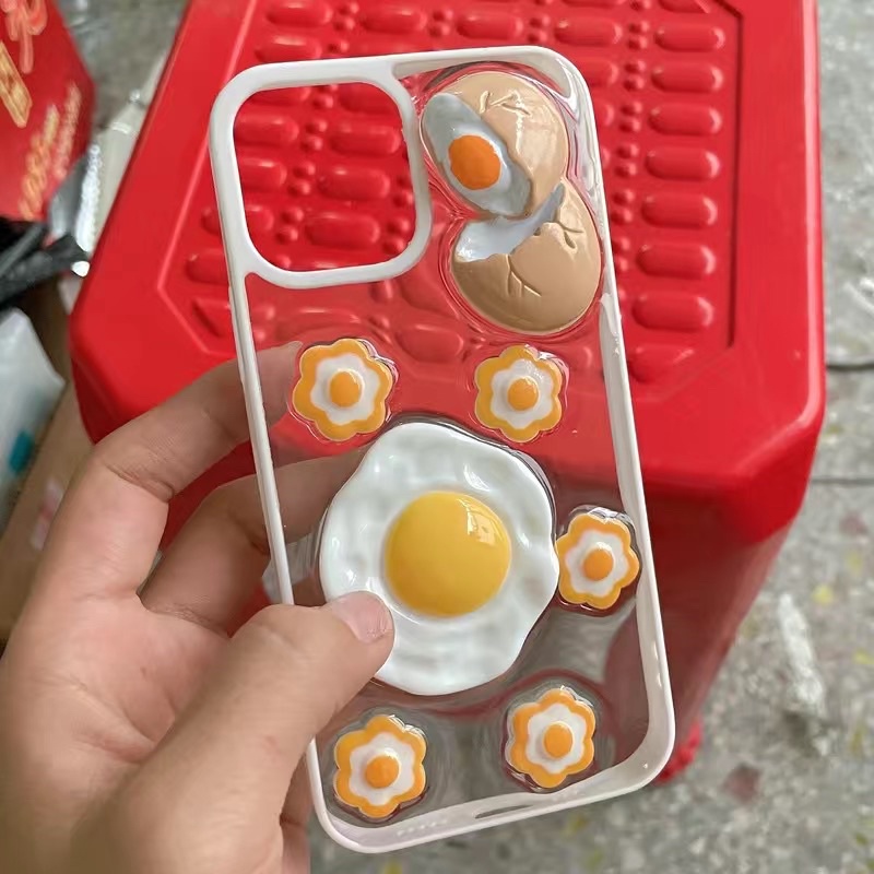 Ốp lưng điện thoai hình bánh mì trứng ốp la cho IPHONE