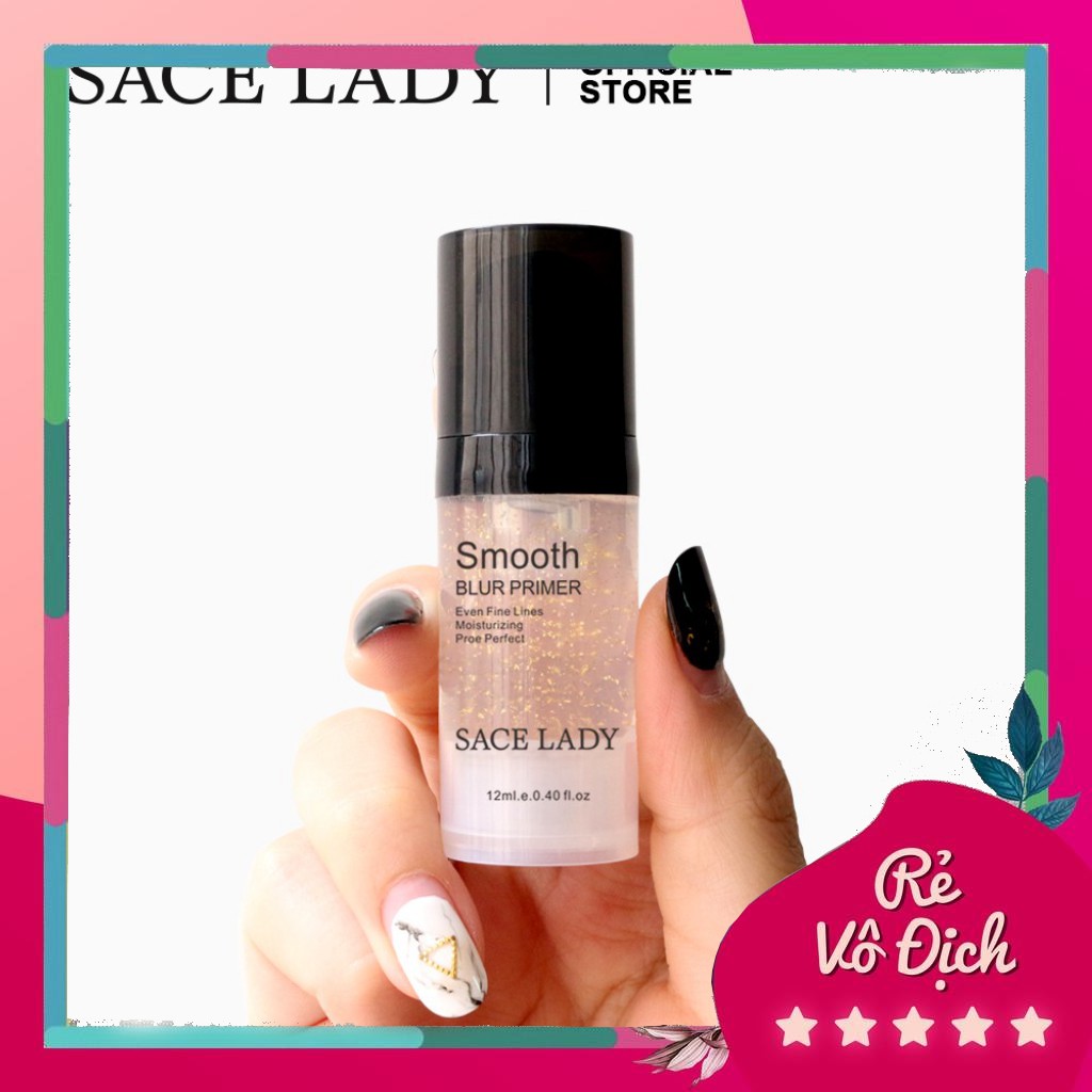 ( HOT NEW ) Set kem lót trang điểm + kem nền dạng lỏng SACE LADY kèm mút xốp chất lượng cao b225 | BigBuy360 - bigbuy360.vn
