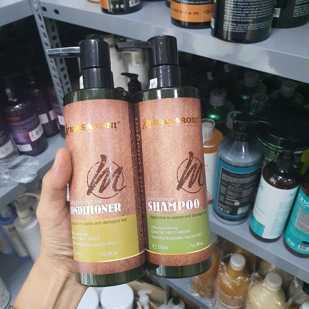 DÂÙ GỘI VÀ XẢ MASARONI RICH BIOTIN COLLAGEN SIÊU MỀM MƯỢT TÓC HƯƠNG THƠM QUÝ PHÁI CẶP 500ml - 800ML HÀNG HIỆU CHÍNH HÃNG