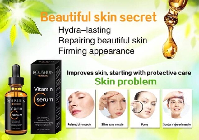 Serum vitamin C Roushun 30ml hàng nội địa Trung