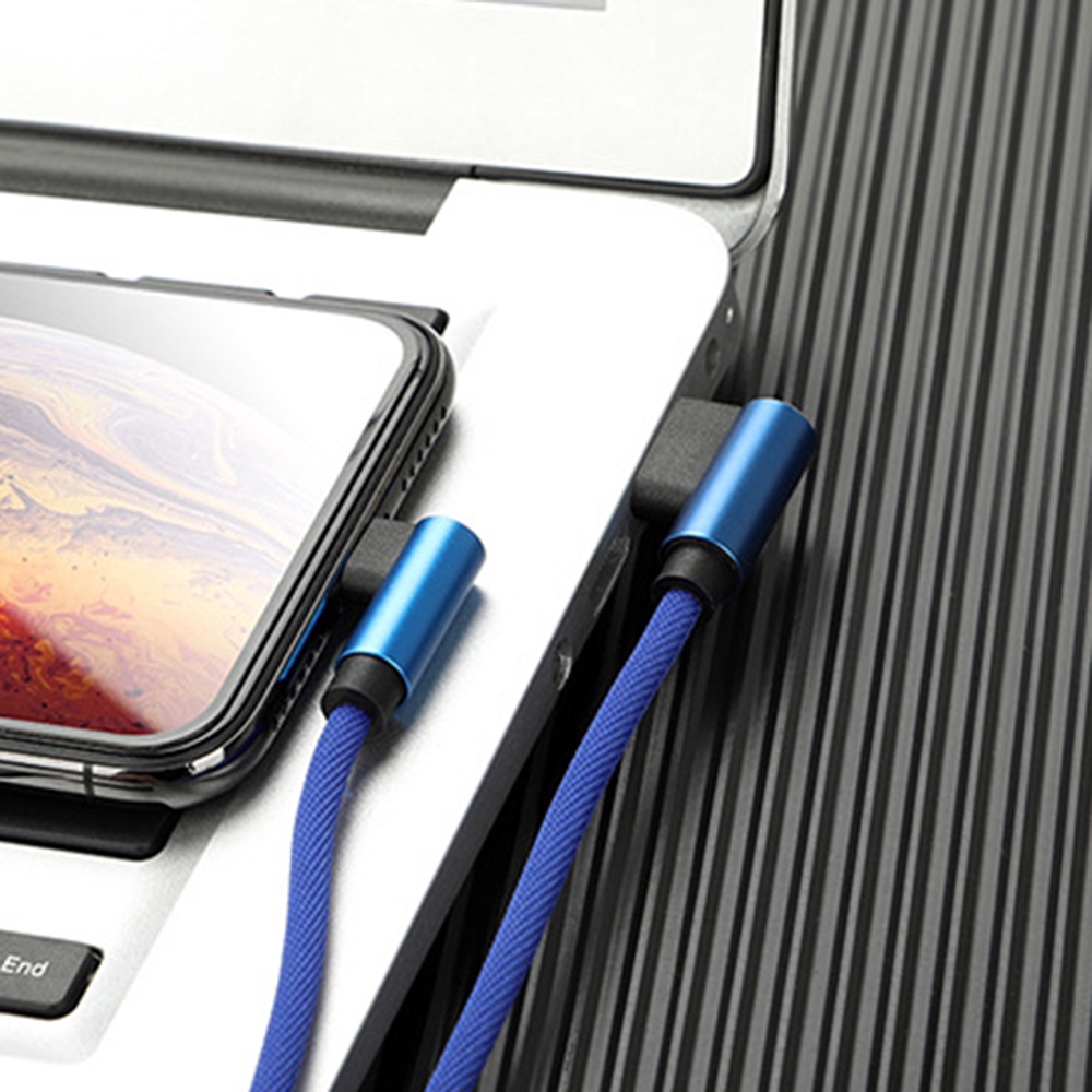 Cáp sạc nhanh 2.4A 90 độ cổng micro USB dài 25cm