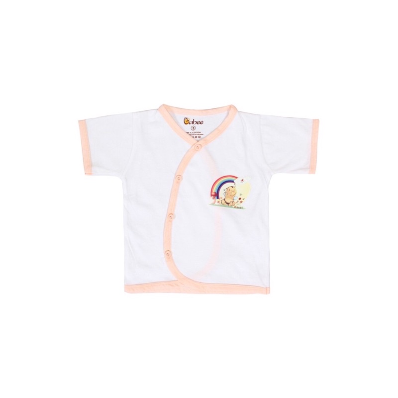 ÁO SƠ SINH TAY NGẮN VẠT CHÉO - VẢI COTTON 100% MỀM MẠI