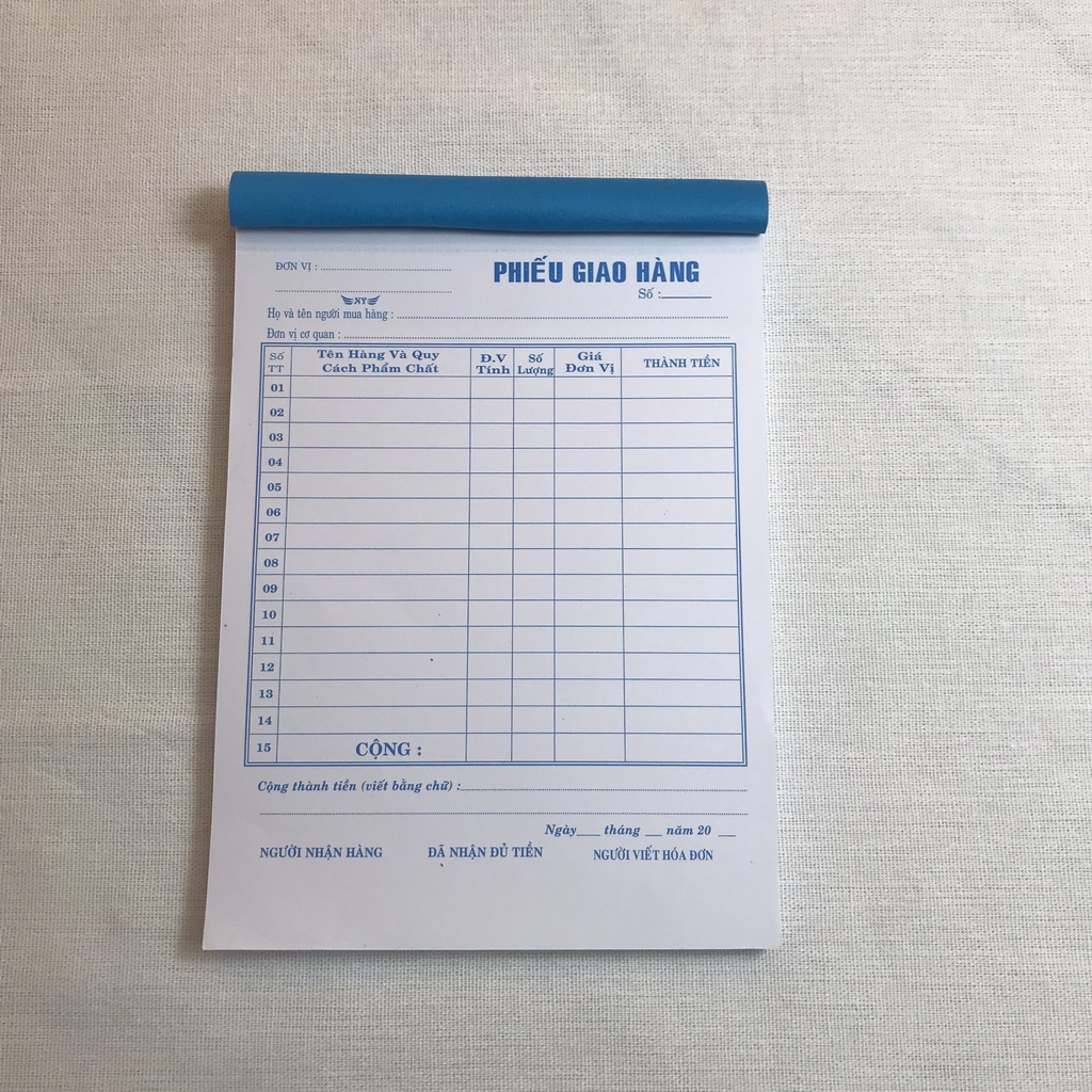 PHIẾU GIAO HÀNG 1 LIÊN A5 -100TỜ