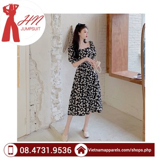 Váy xòe hoa cúc cực chất