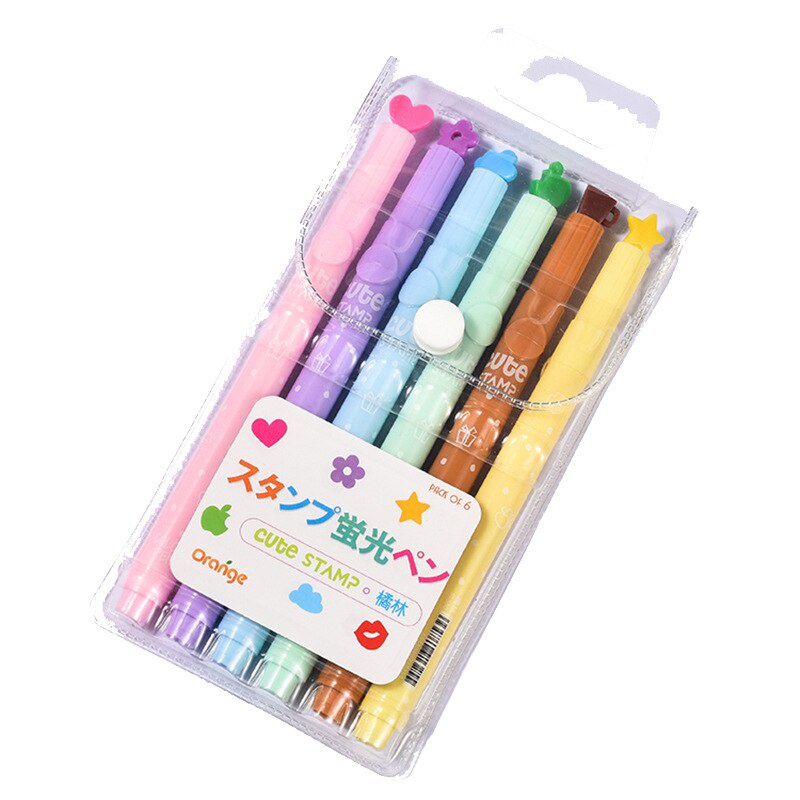 Set 6 Bút Mực Nhiều Màu Sắc Sáng Tạo