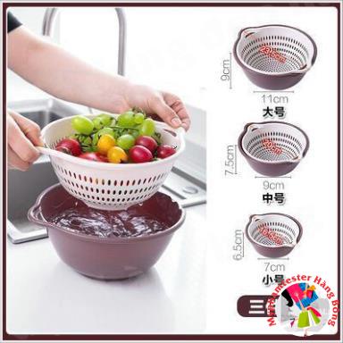 (HÀNG ĐẸP) Bộ Rổ Nhựa Kèm Chậu 6 Món Cao Cấp