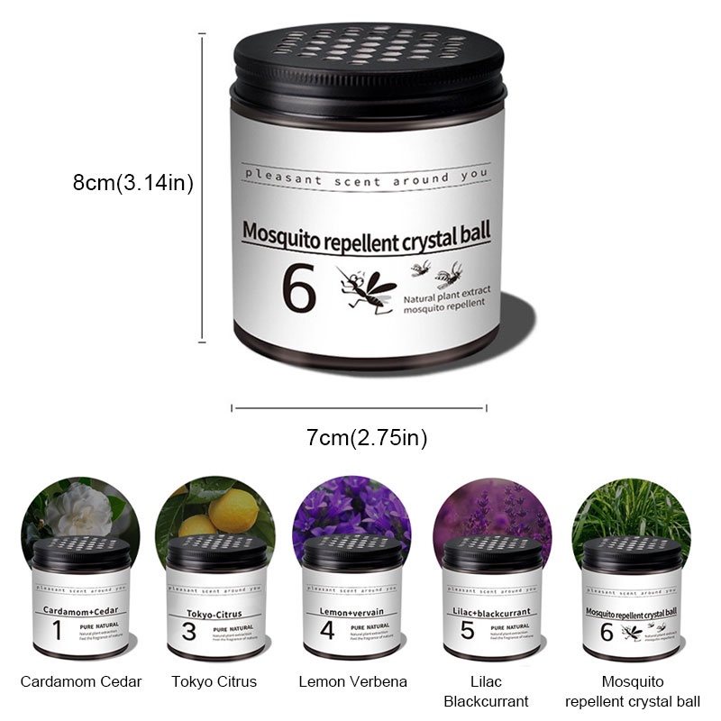 SEAMETAL Hộp 5 Loại Hạt Pha Lê Thơm Cho Xe Hơi