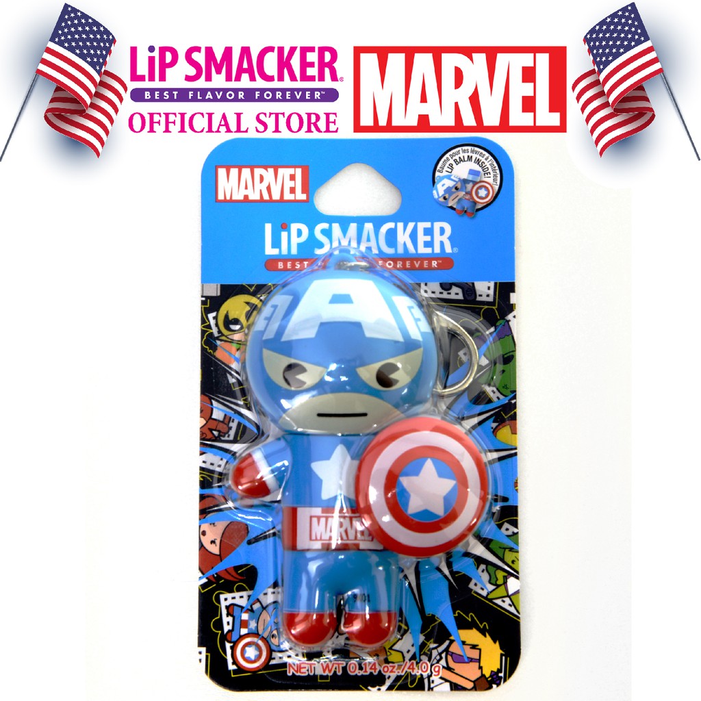 Son Lip Smacker Siêu Anh Hùng Marvel (4g) – Đội trưởng Mỹ Captain America