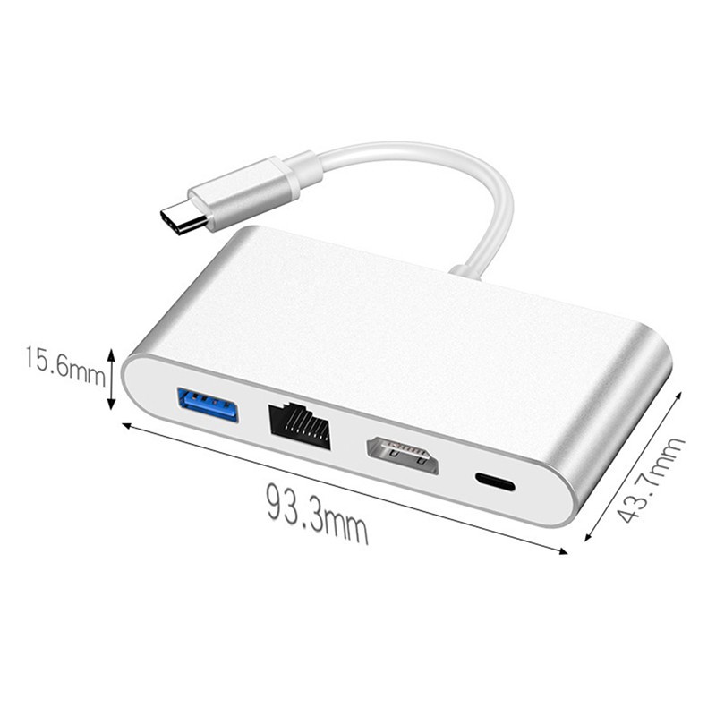 Đế Sạc Usb C 4 Trong 1 Cho Macbook Pc Laptop | BigBuy360 - bigbuy360.vn