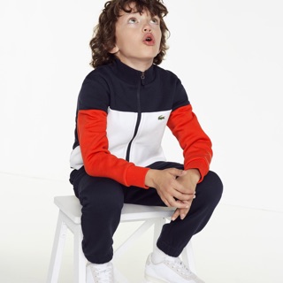 Bộ khoác nỉ khoá kéo Lacoste bé trai